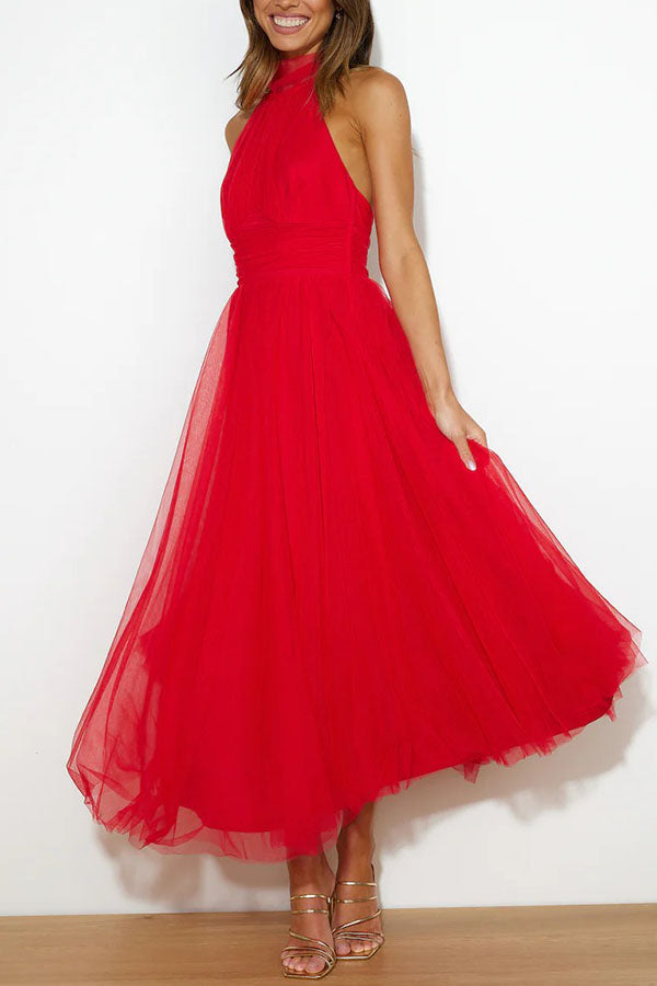 Helena | Elegantes Langes Kleid mit Bedecktem Rücken