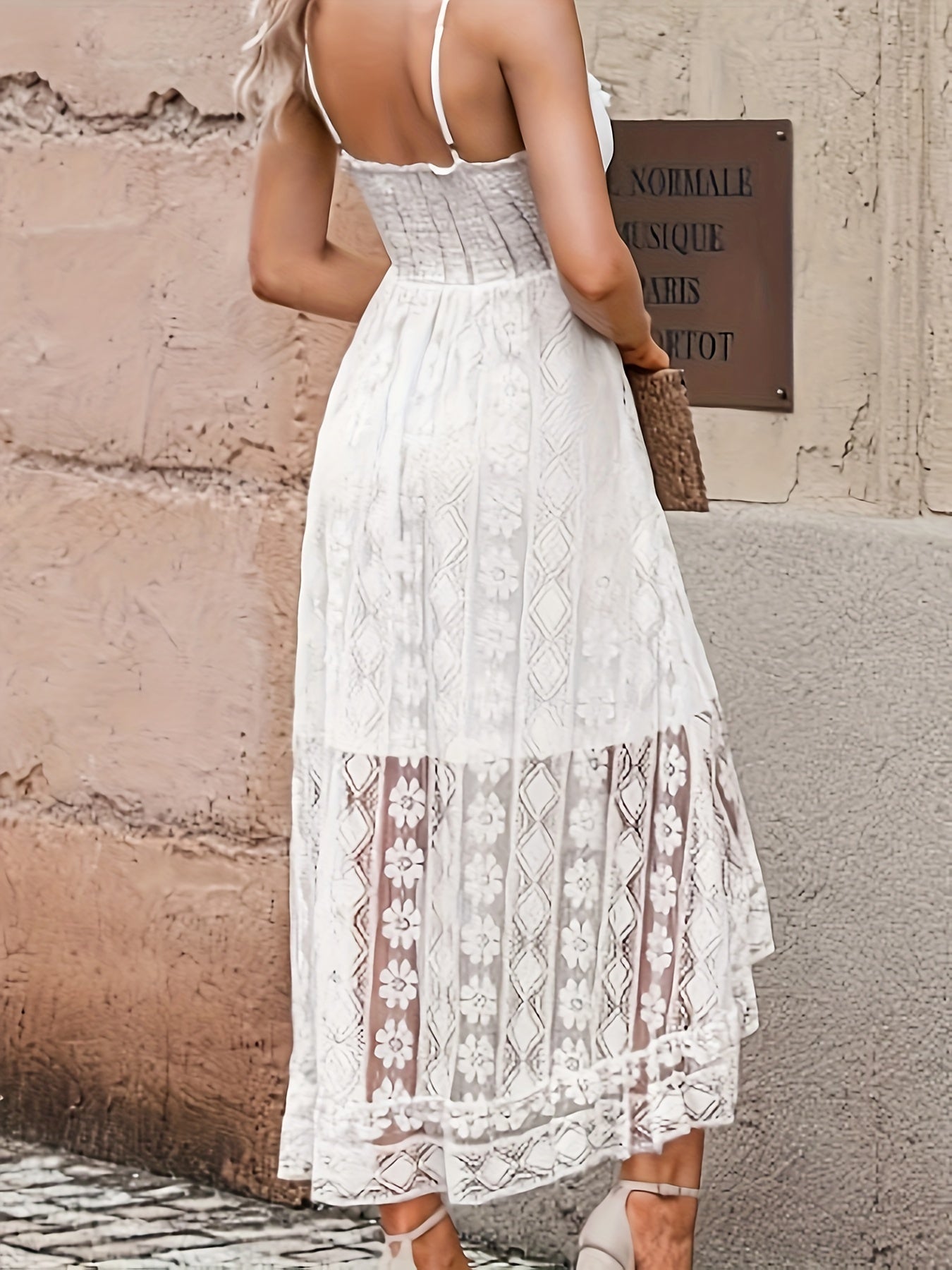 V-Ausschnitt Maxikleid für Damen