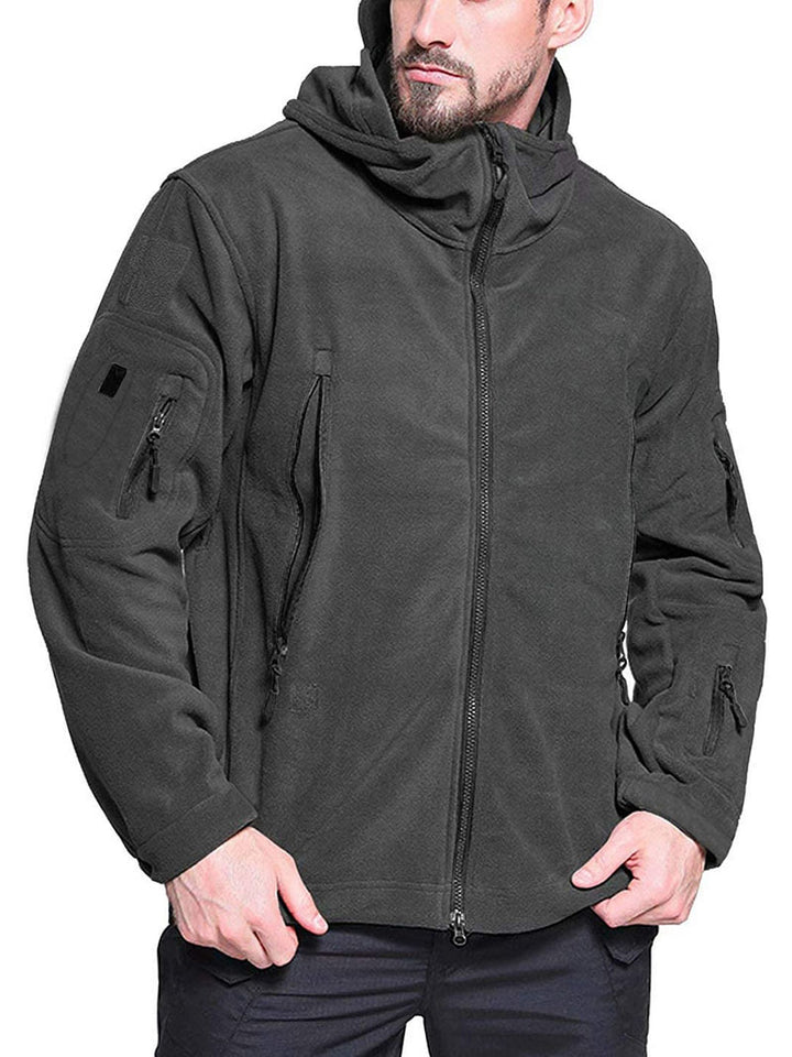 Winddichte outdoor-fleecejacke für herren