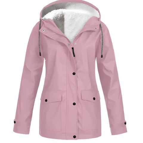 Arianda | Damen Stylische Kapuzen Regen Jacke | Wasserdicht