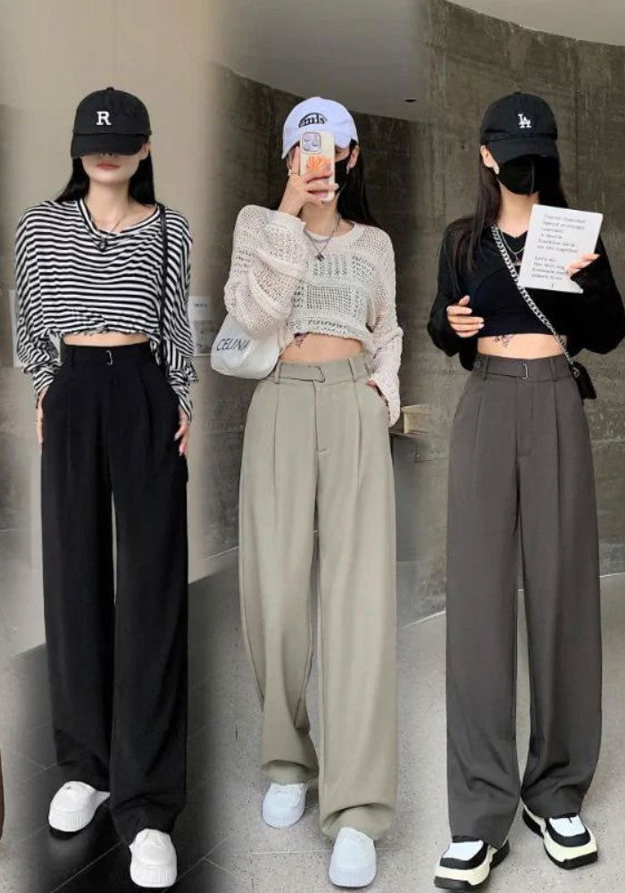 Schicke Damen Leinenhose mit Schnalle - Allison