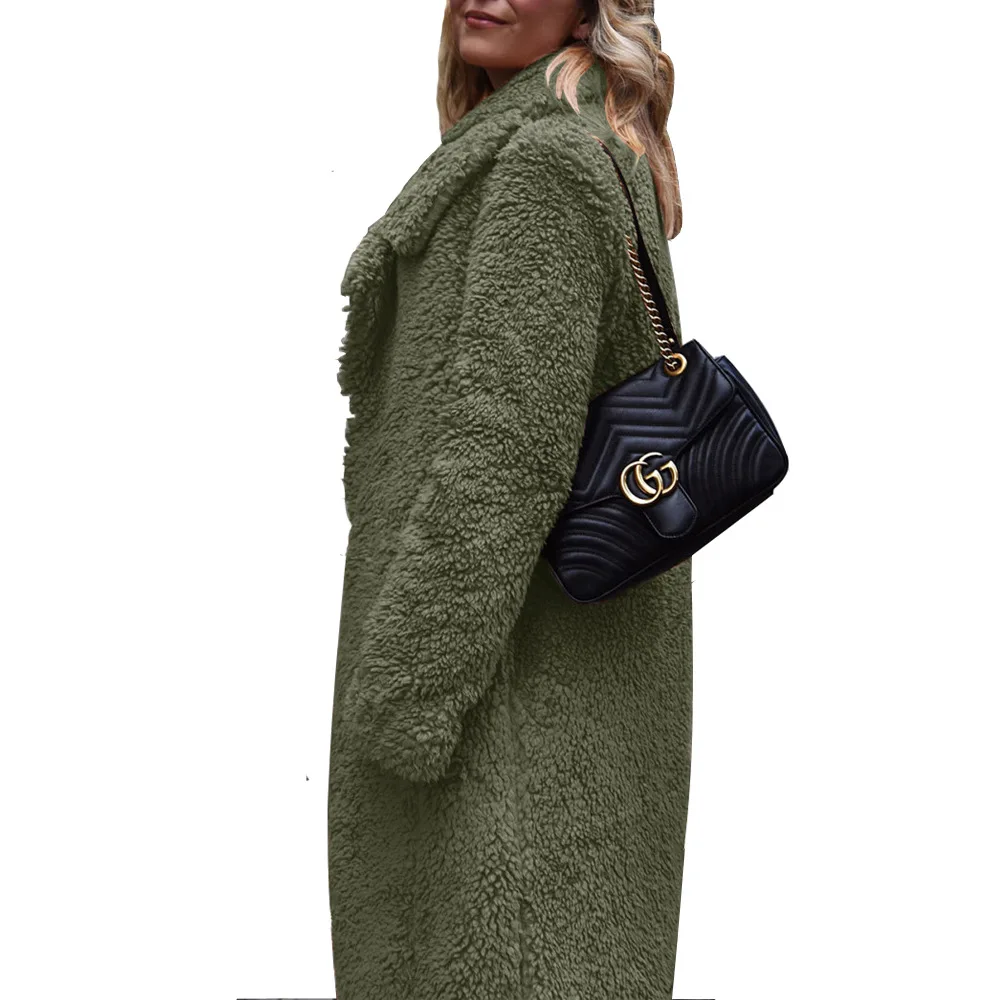 Catharina – Schicke Damen Teddyfleece Jacke | Warmer Kurzmantel mit hohem Kragen