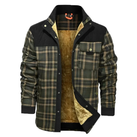 Johnny | Herren Lässige Karierte Jacke | Knopfleiste