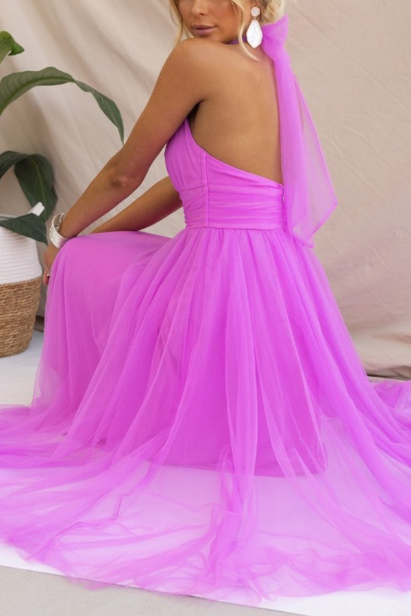 Helena | Elegantes Langes Kleid mit Bedecktem Rücken