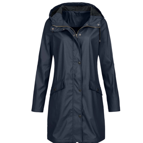 Shyma | Damen Winter Kapuzen Regenmantel | Lang