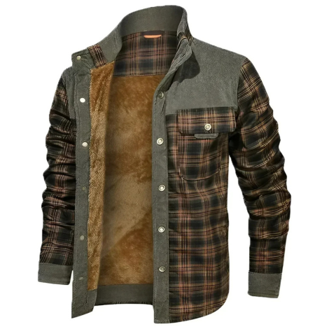 Johnny | Herren Lässige Karierte Jacke | Knopfleiste