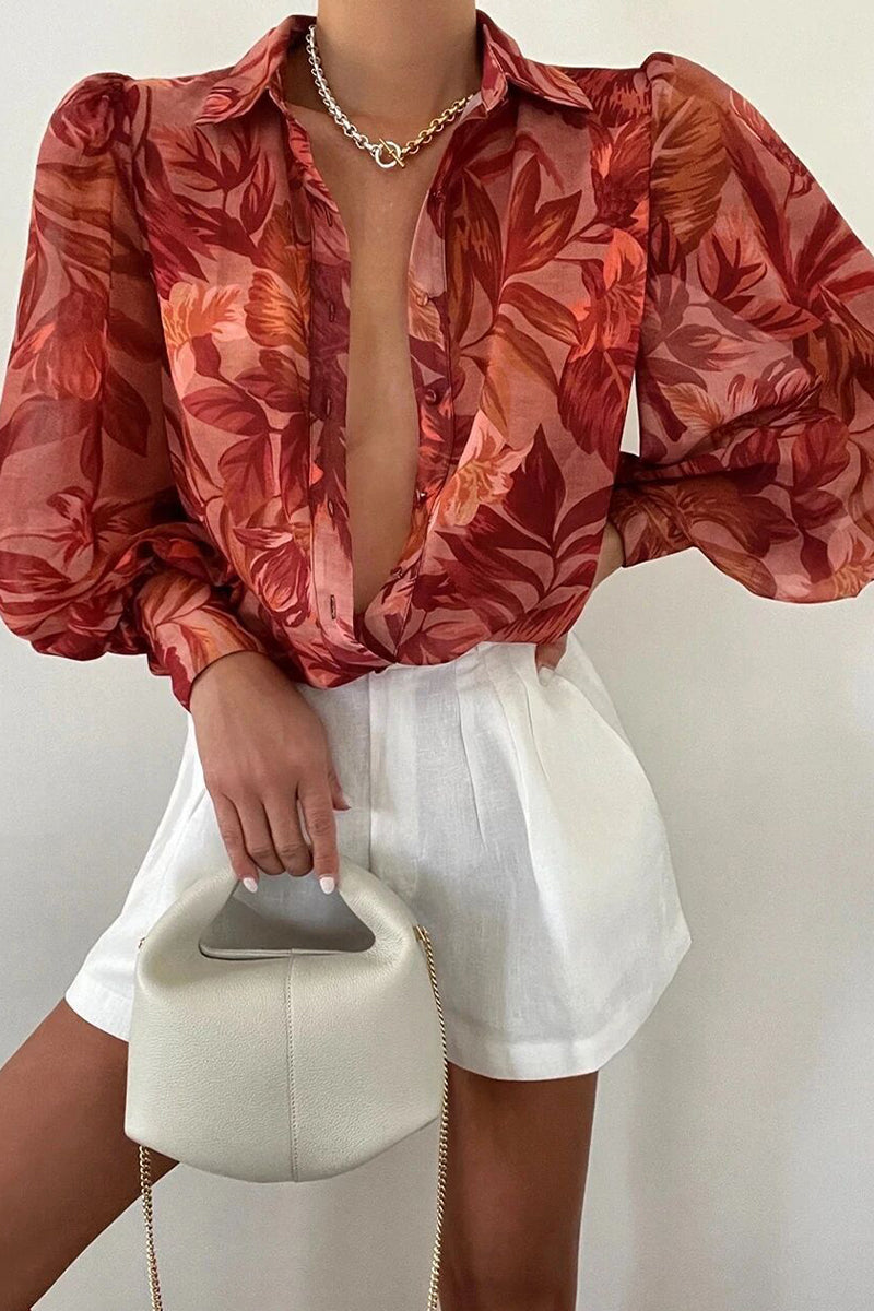 Karla – Bluse mit Blumenkragen für Damen