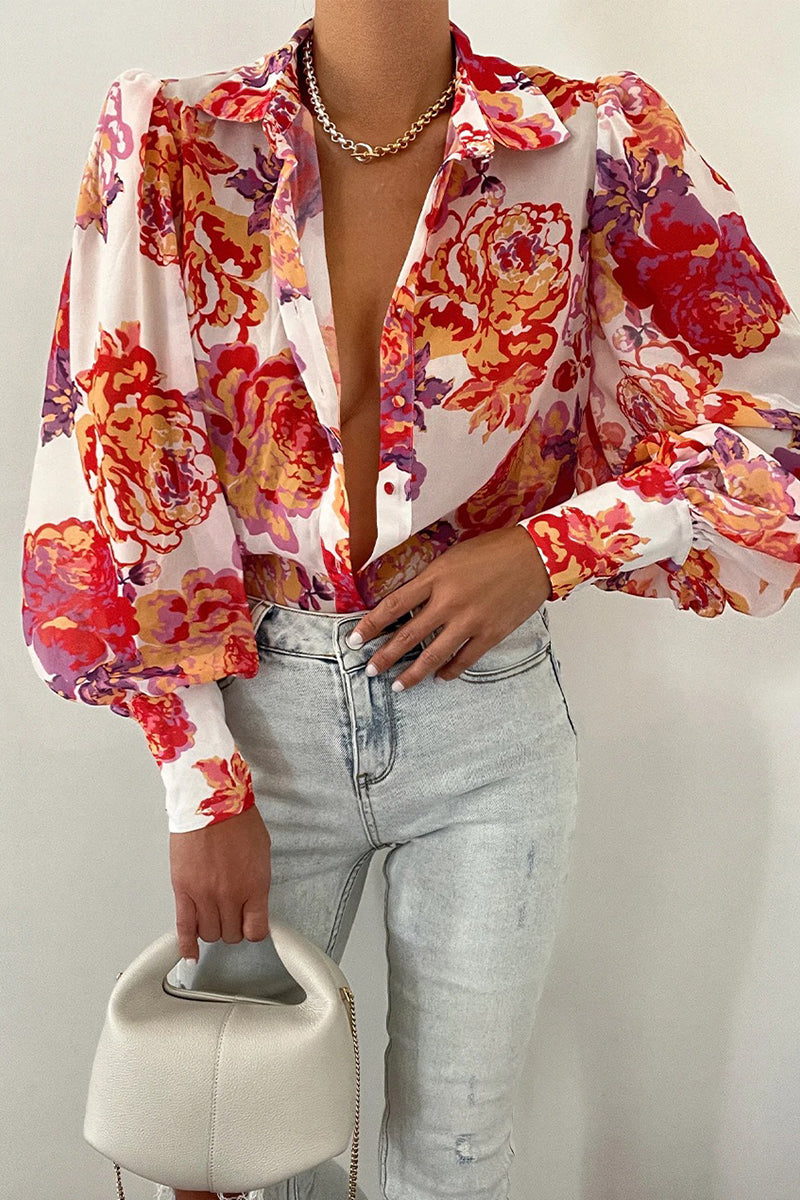 Karla – Bluse mit Blumenkragen für Damen