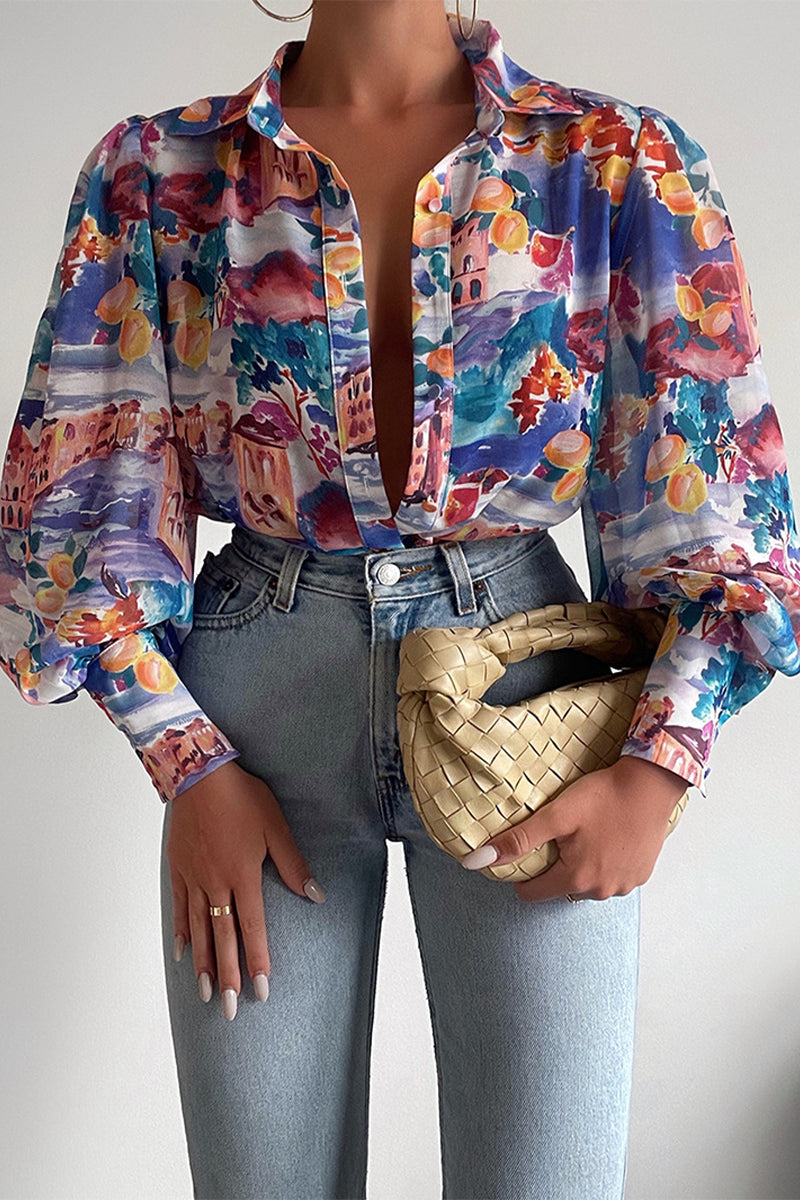 Karla – Bluse mit Blumenkragen für Damen