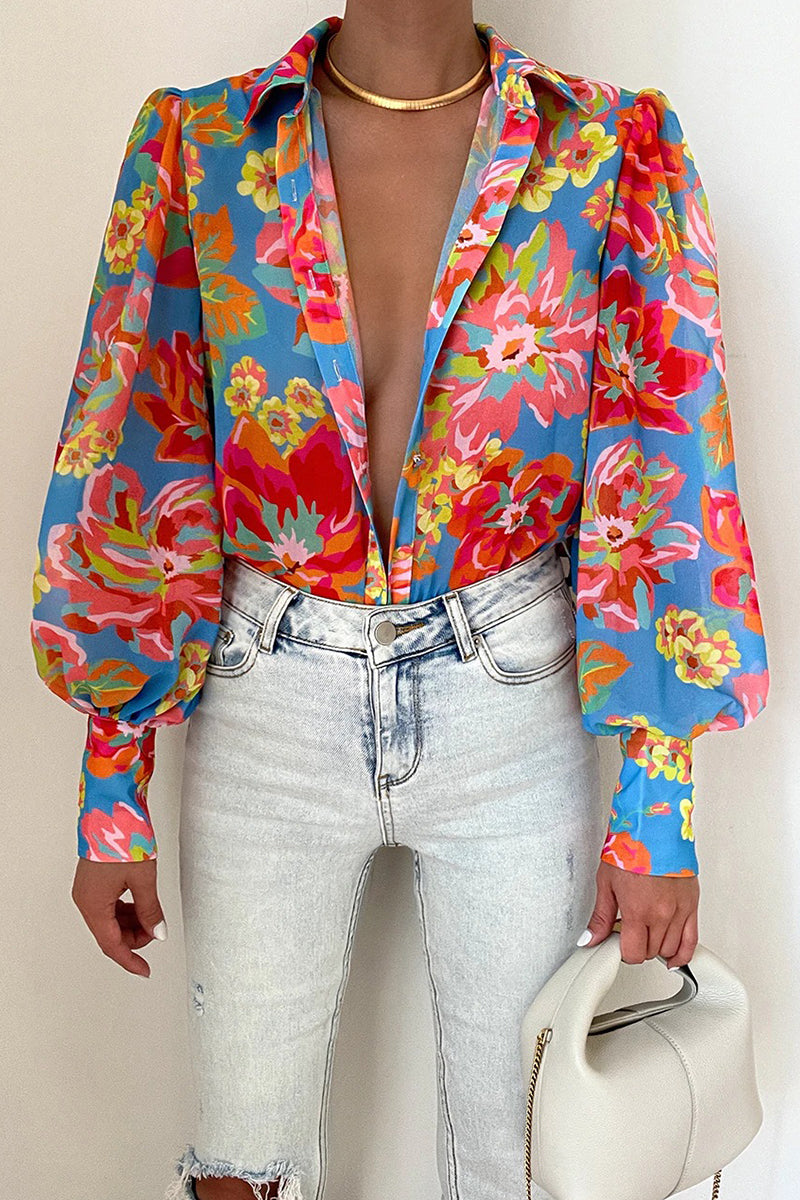 Karla – Bluse mit Blumenkragen für Damen