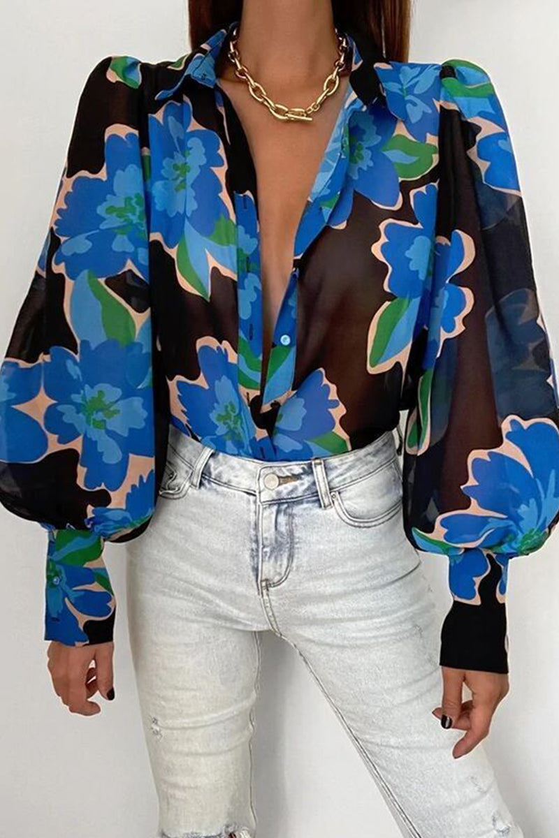 Karla – Bluse mit Blumenkragen für Damen