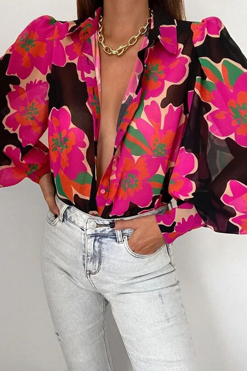 Karla – Bluse mit Blumenkragen für Damen