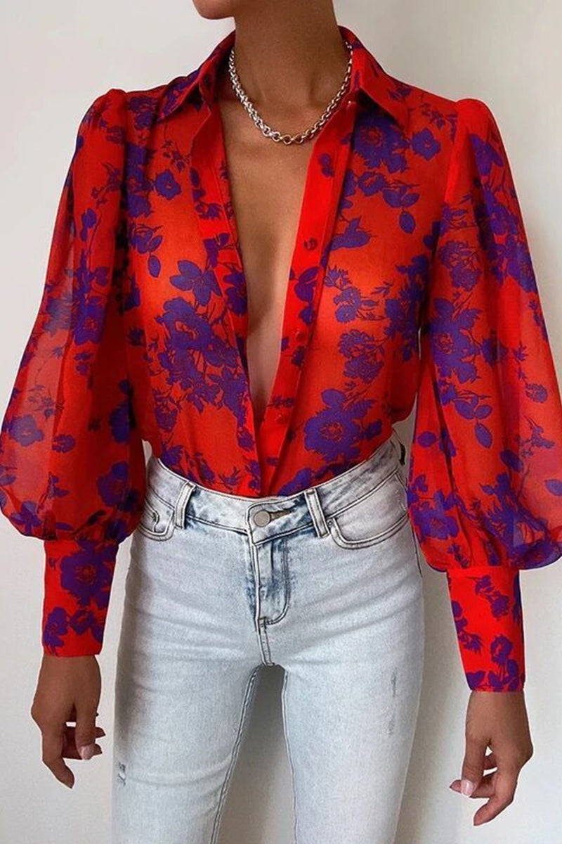 Karla – Bluse mit Blumenkragen für Damen