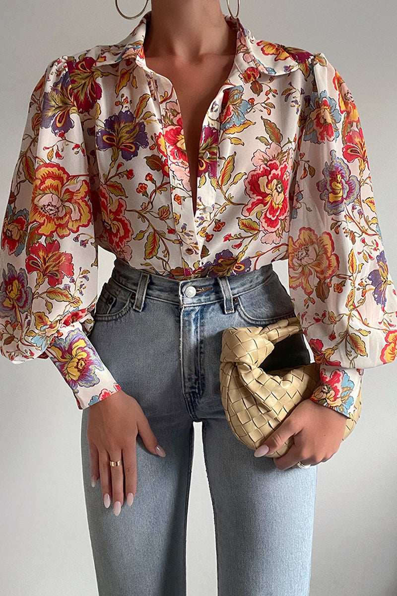 Karla – Bluse mit Blumenkragen für Damen