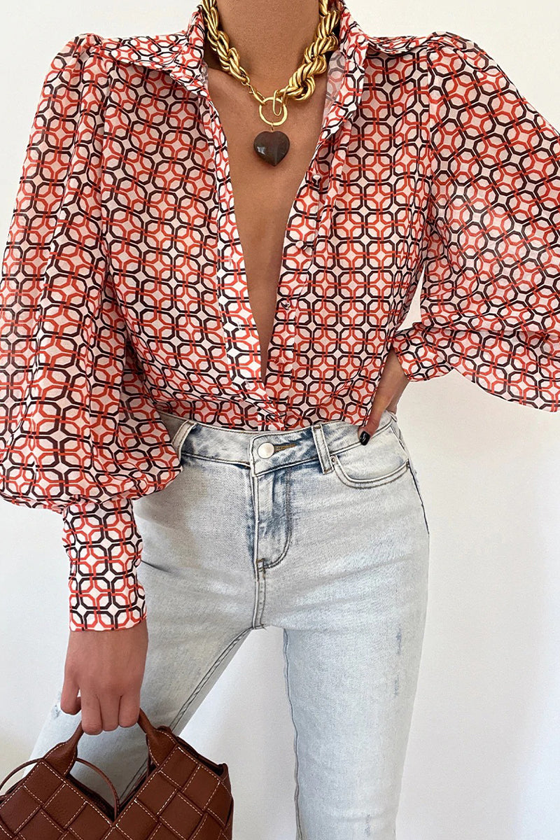 Karla – Bluse mit Blumenkragen für Damen