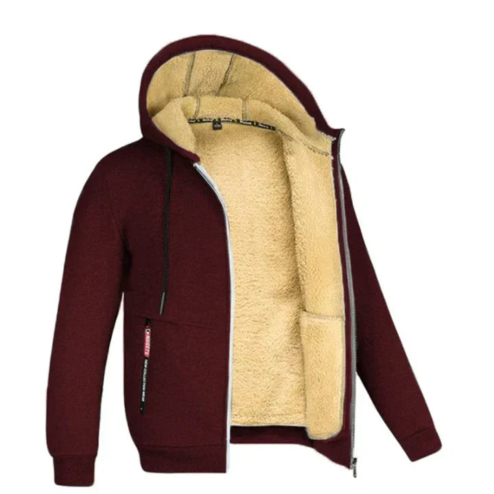 Dylan - Lässige und Stilvolle Zip-Up-Hoodie mit Fleecejacke für den Herbst für Herren