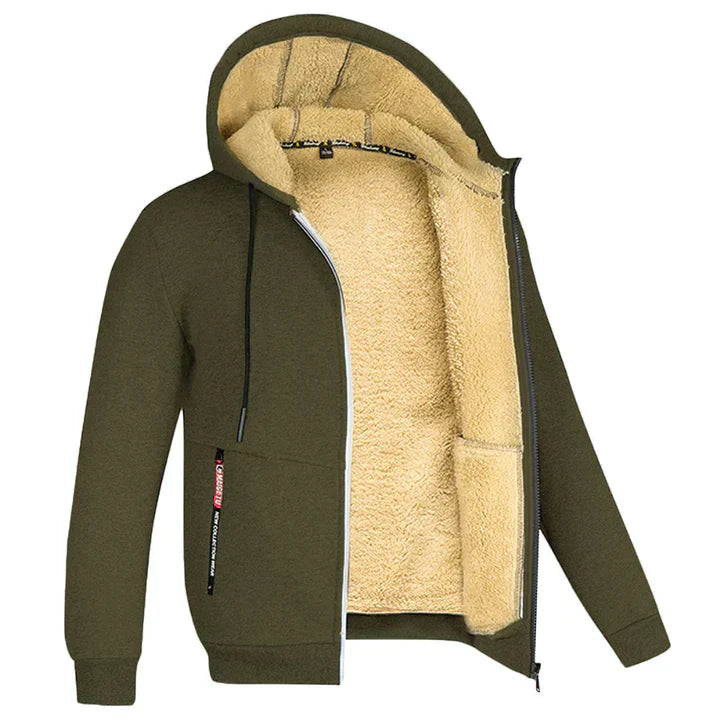 Dylan - Lässige und Stilvolle Zip-Up-Hoodie mit Fleecejacke für den Herbst für Herren