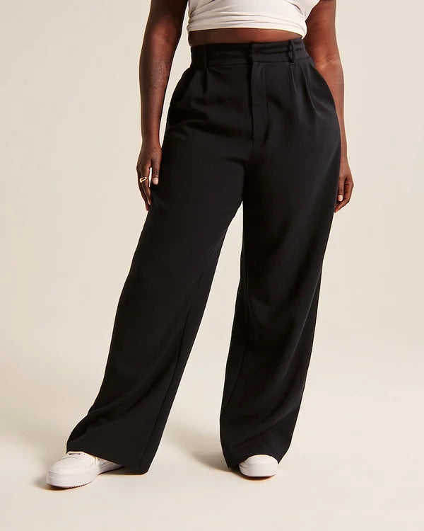 Lia - Hochtaillierte Weite Damen Hosen