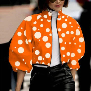 Quira - Bedruckte Jacke mit Reißverschluss