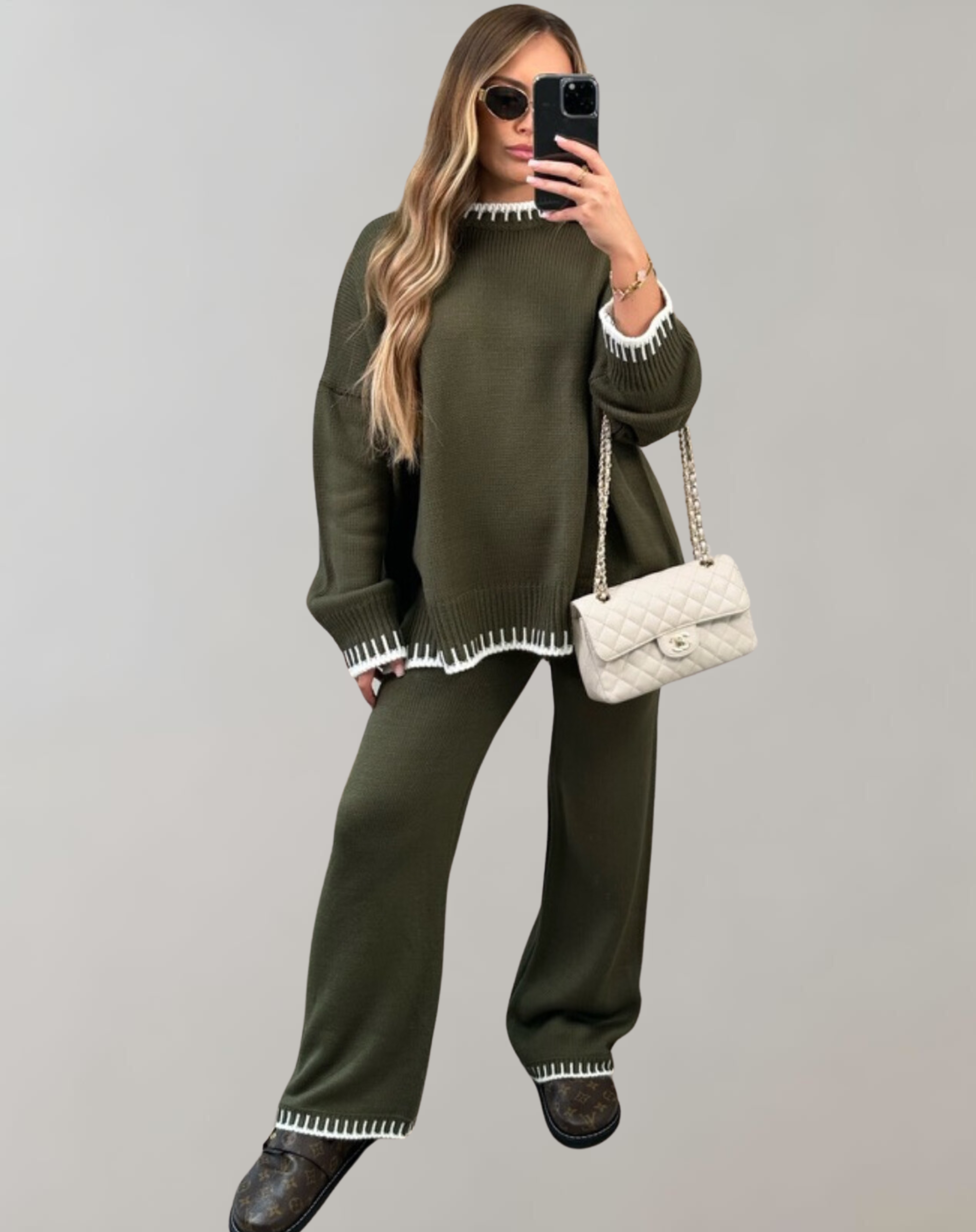 Martha™ Lavinia Luxus-Strickpullover und Hosen-Set