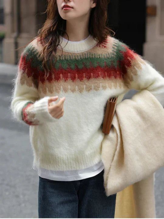 Nasha - Retro Design Strickpullover