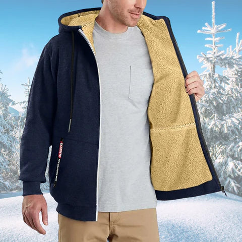 Dylan - Lässige und Stilvolle Zip-Up-Hoodie mit Fleecejacke für den Herbst für Herren