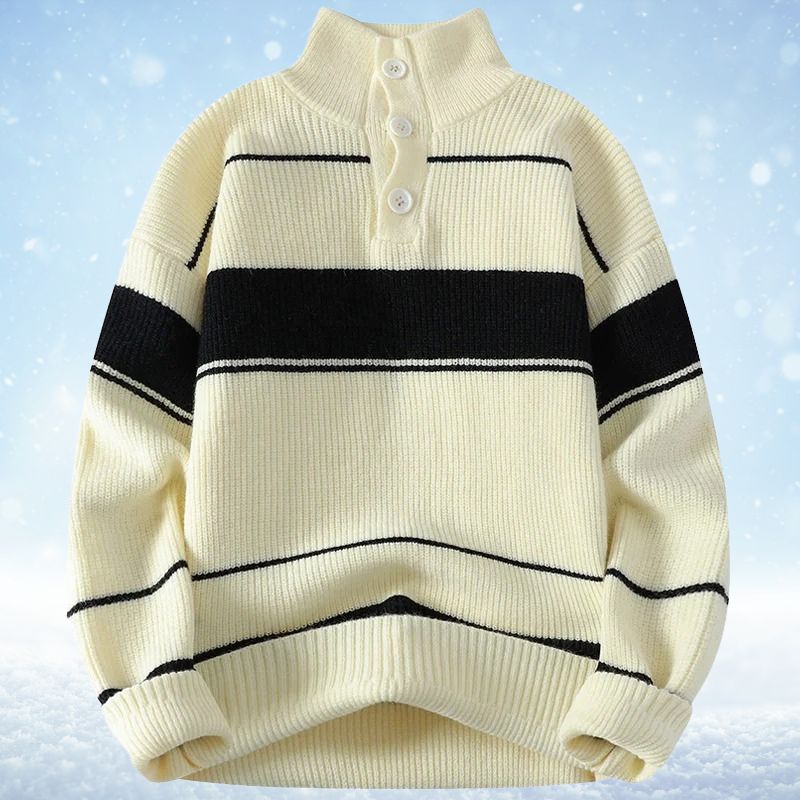 Warmer dicker gestreifter Pullover für Männer