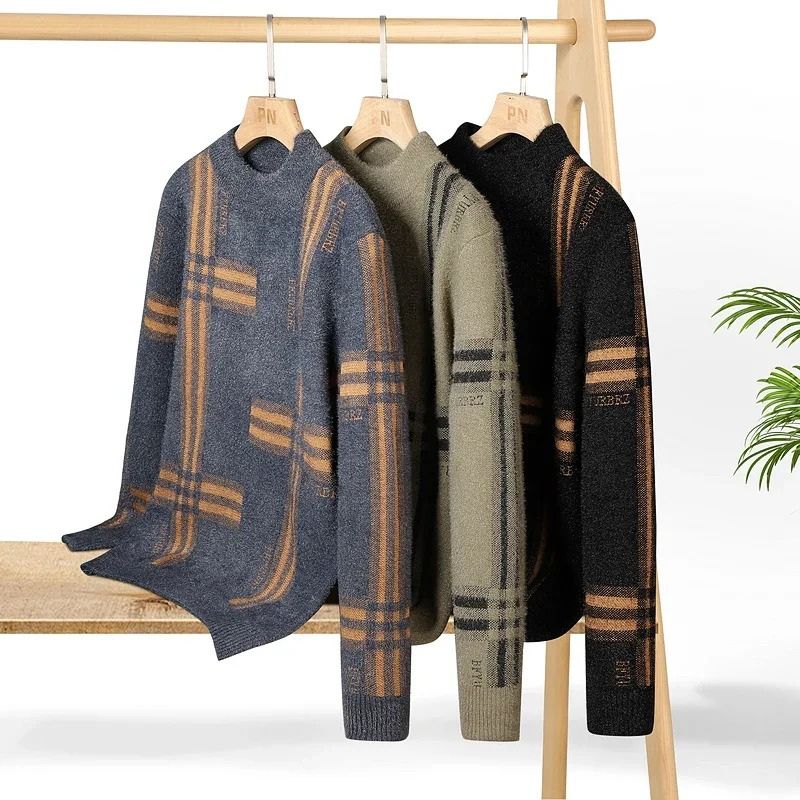Warmer halber Rollkragenpullover für Männer