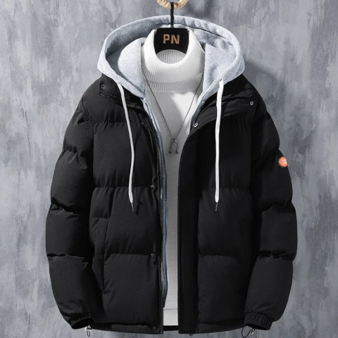 Jones | Herren Winter Softshell Daunen Jacke | mit Kapuze