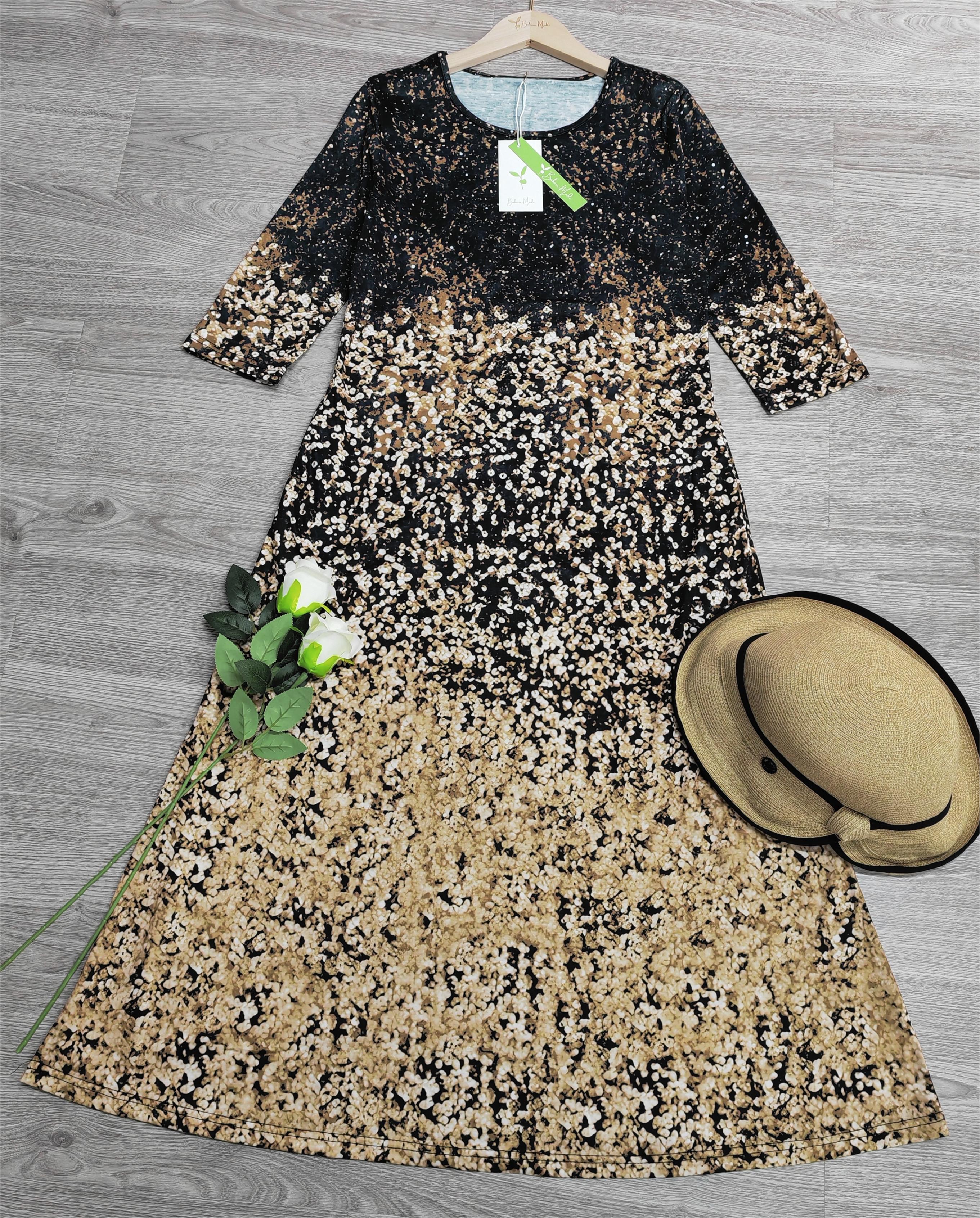Midikleid mit halben Ärmeln