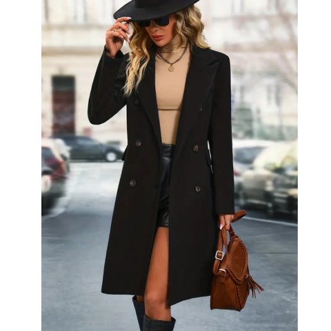 Saylor | Damen Elegante Abend Mantel | Lang
