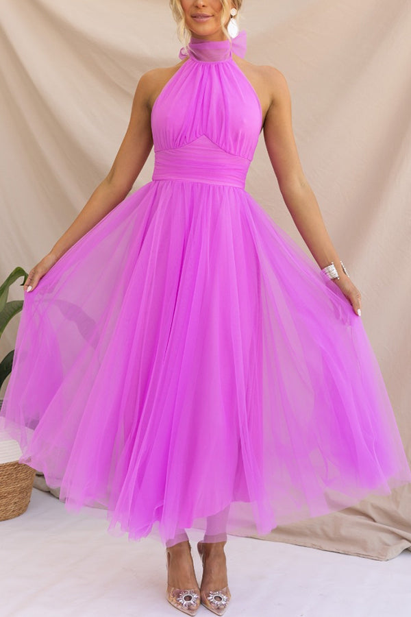 Helena | Elegantes Langes Kleid mit Bedecktem Rücken