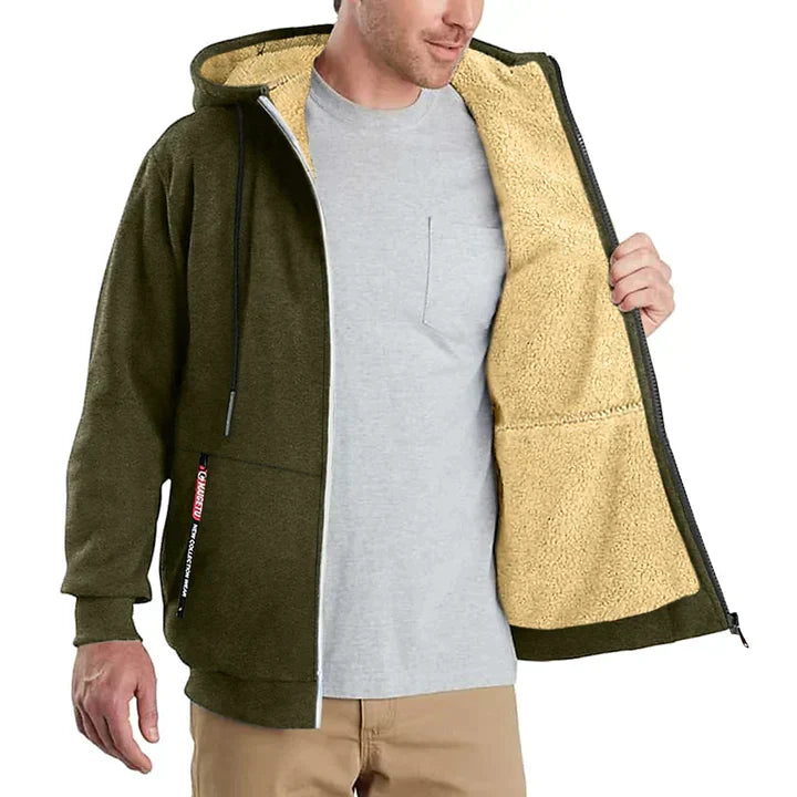 Dylan - Lässige und Stilvolle Zip-Up-Hoodie mit Fleecejacke für den Herbst für Herren