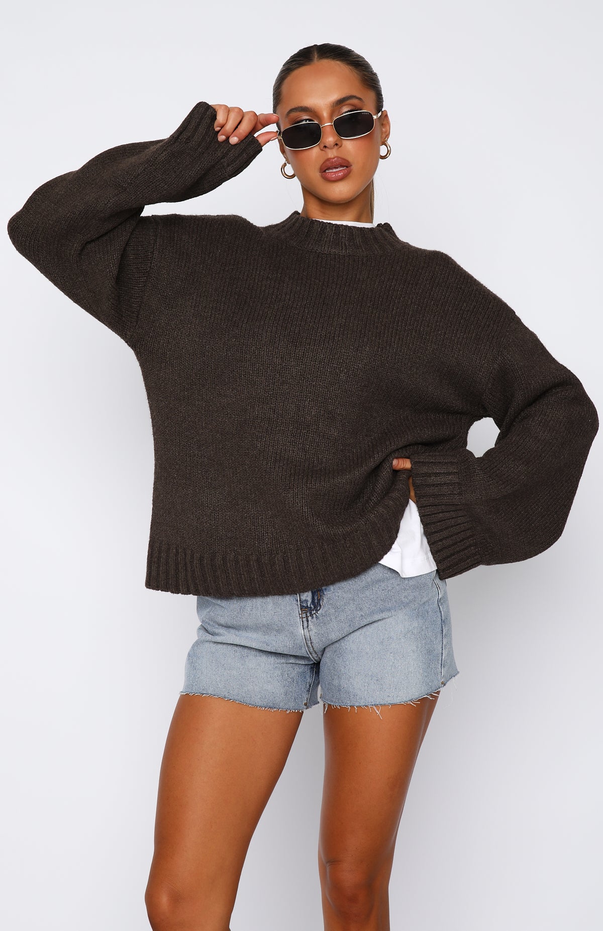 Luca | Oversized Strickpullover mit Stehkragen