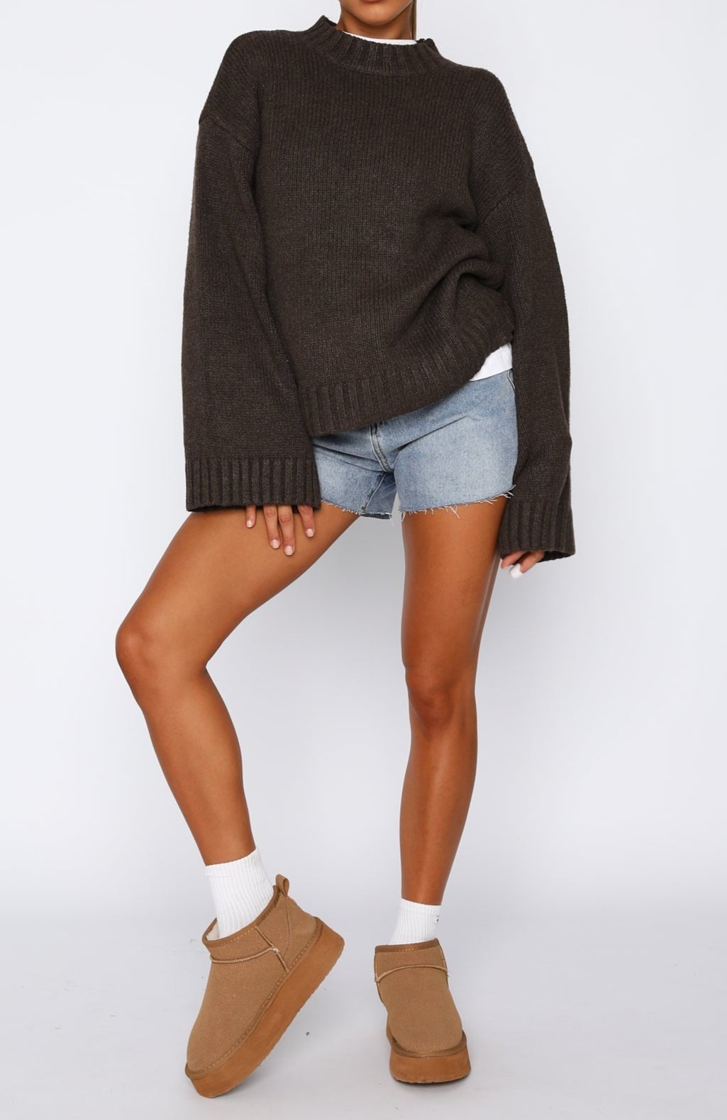 Luca | Oversized Strickpullover mit Stehkragen