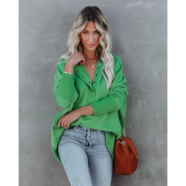 Amara - Lässige Herbst V-Ausschnitt Hoodie für Damen