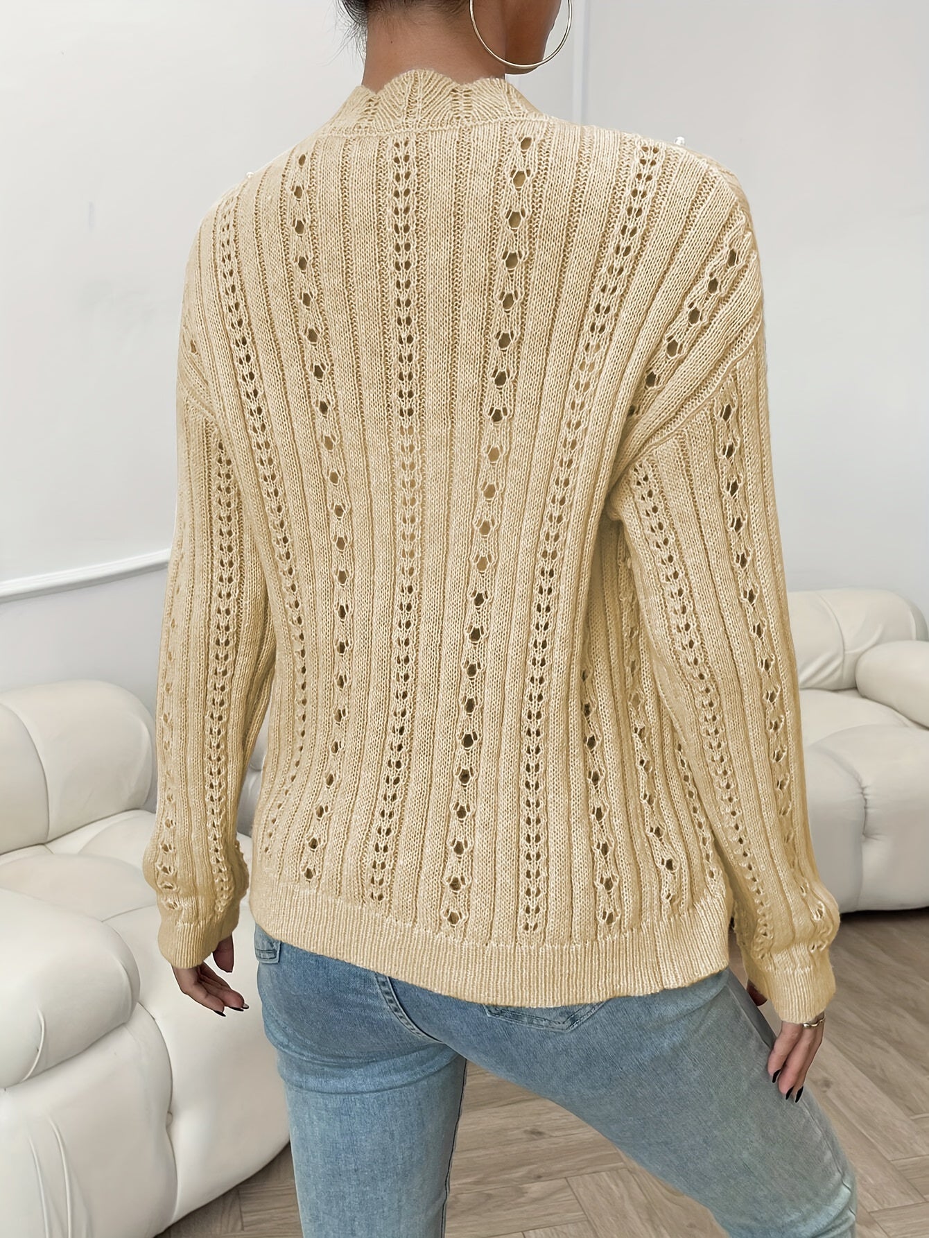 Ava - Stilvolle Schicke Weiche Strickjacke mit Knopfleiste für den Herbst für Damen