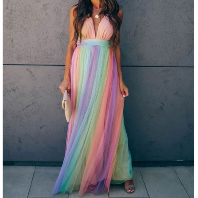 Woda | Ärmelloses Sommer-Maxikleid für Damen