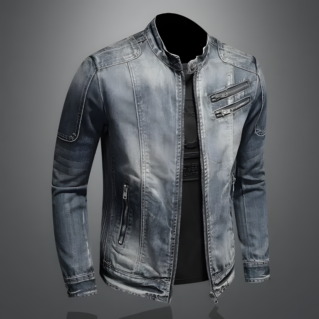 Retro Herren Denim Jacke
