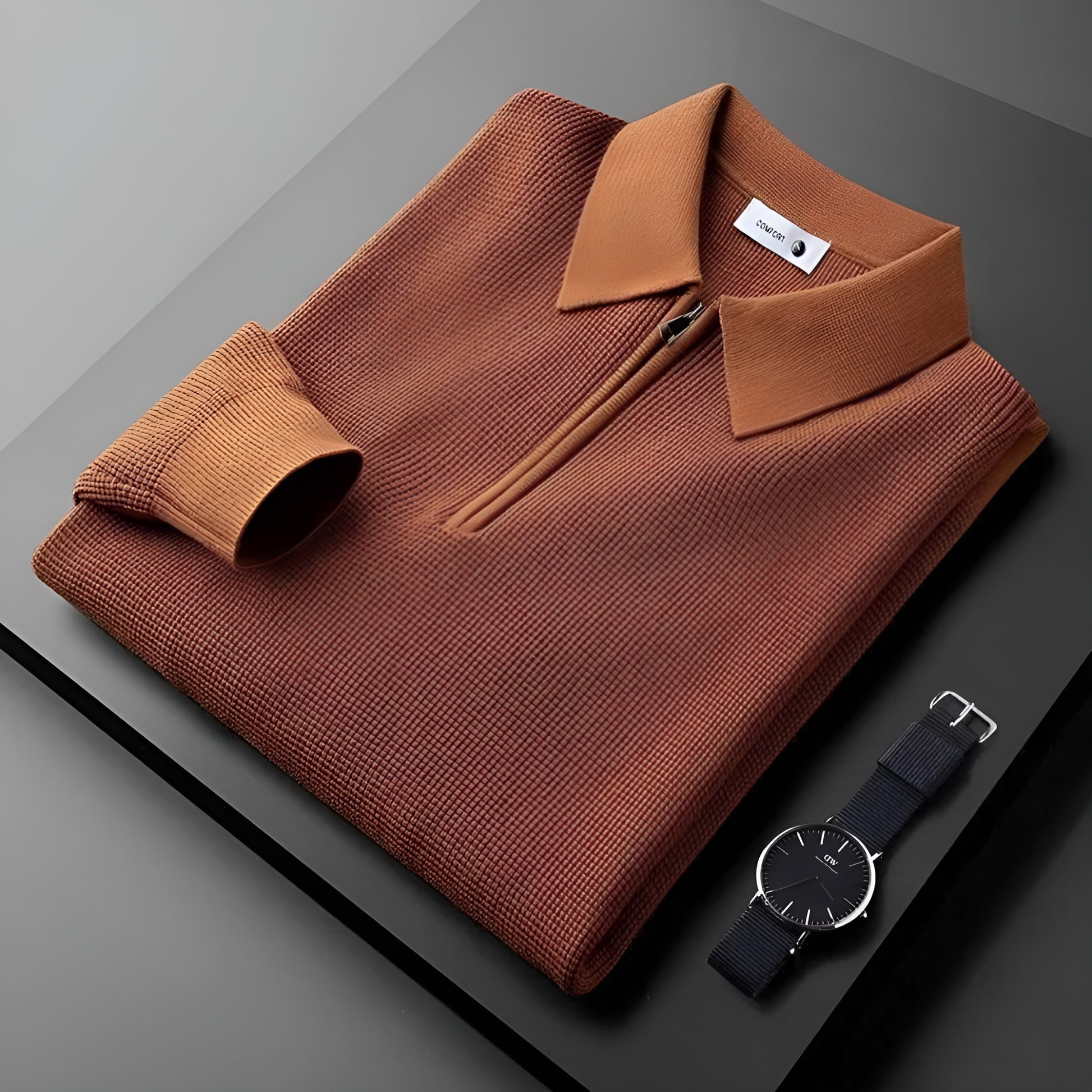Weich gestricktes Freizeit-Poloshirt für Männer