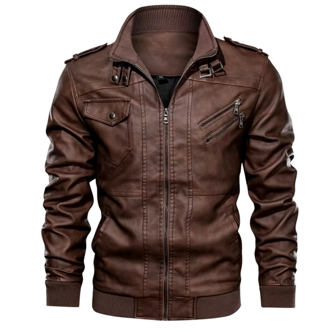 Rowan - Lederjacke mit Kapuze