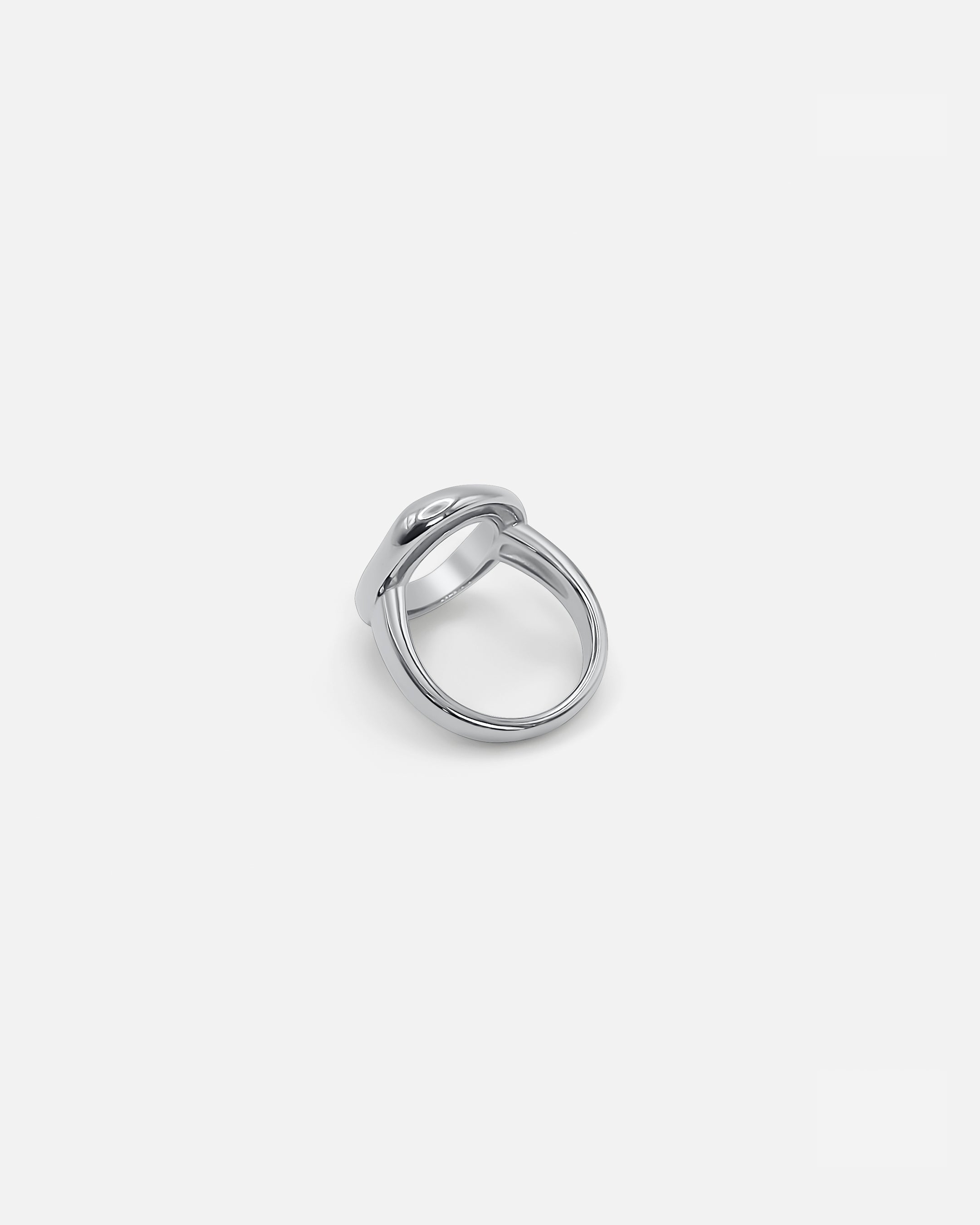 Silber Ovaler Ring mit Hohlem Design – Minimalistische Eleganz für jeden Tag
