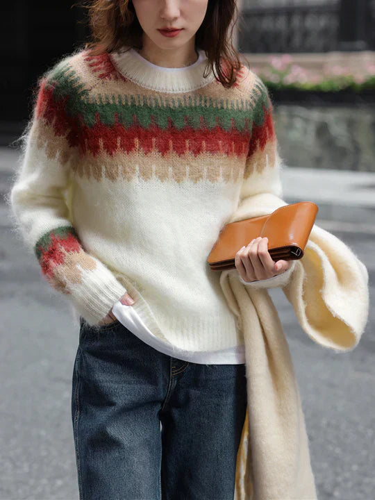 Nasha - Retro Design Strickpullover
