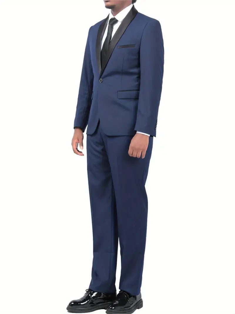 Business Formal Ein-Knopf-Blazer Plus Anzughose
