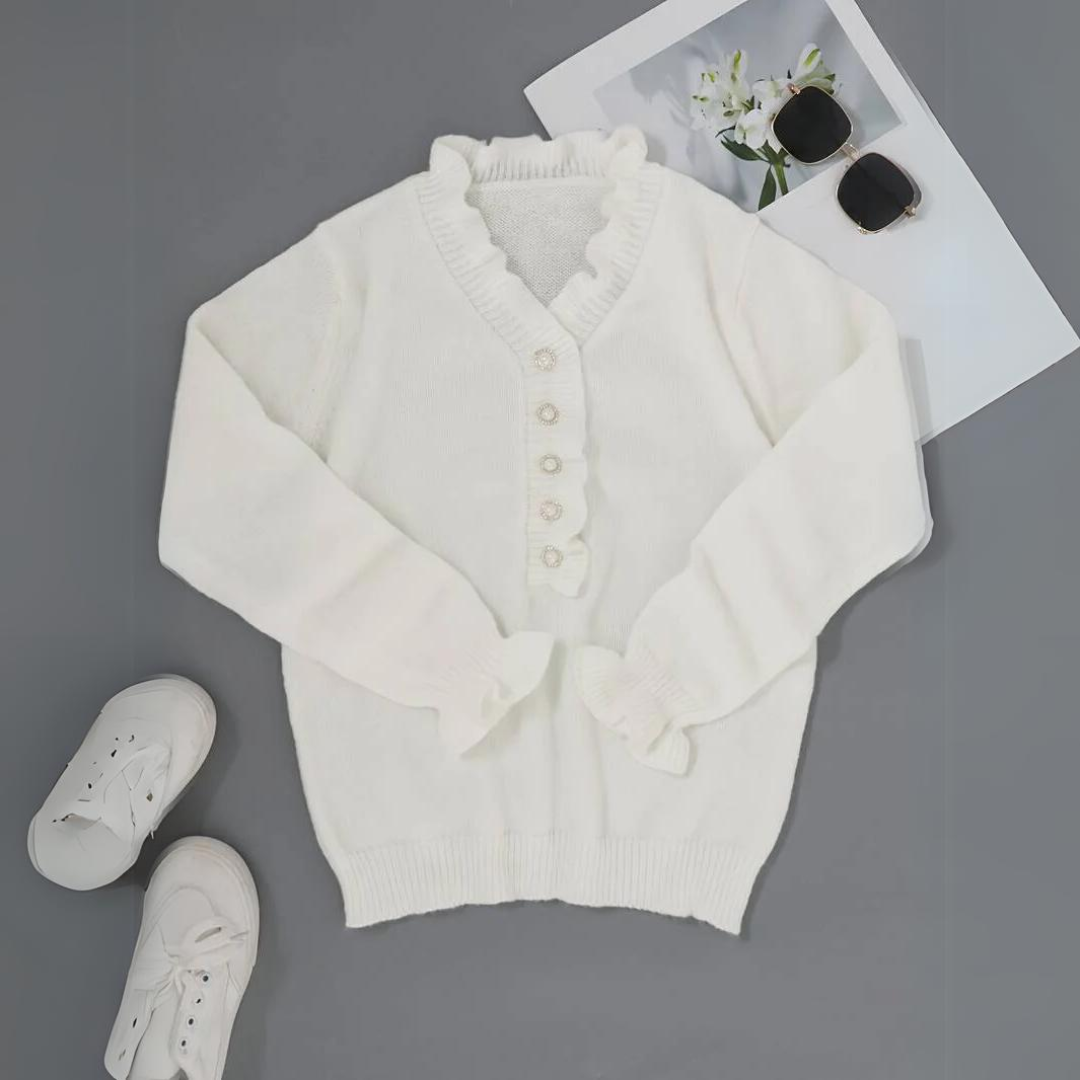 Elena™ - Eleganter Rüschpullover