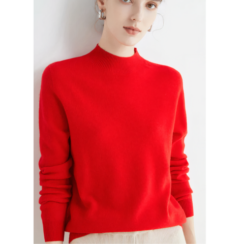 Zollana | Damen Warme Kaschmir Pullover | Halb-Rollkragen