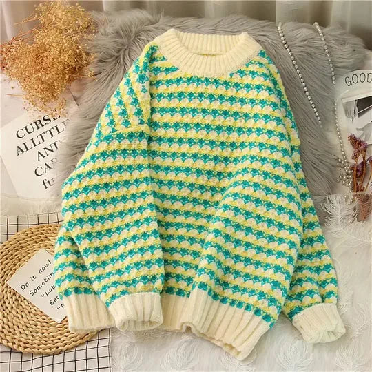 Misha - Lose Pullover mit O-Ausschnitt