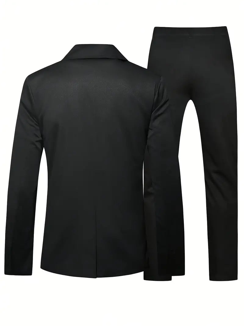 Double Breasted Suit Jacket & Dress Pants Anzug-Set für Herren