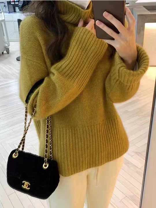 Hella - Hochgeschlossener Strickpullover
