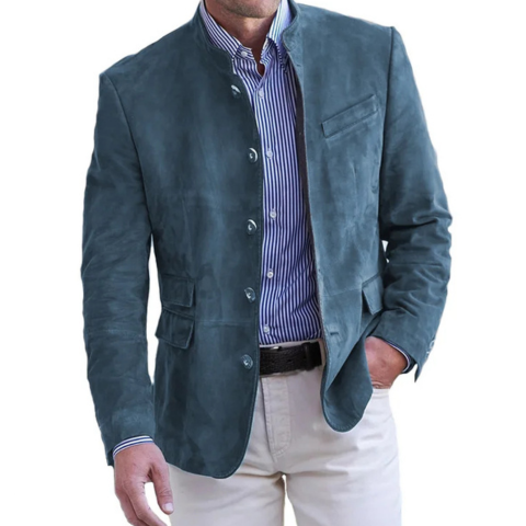 Romano | Herren Klassische Knopfleisten-Jacke | Langarm